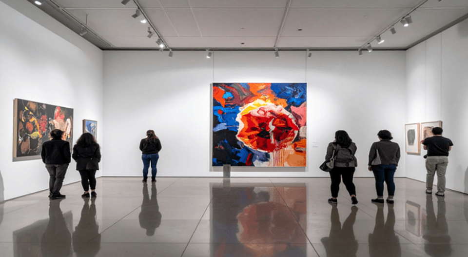 Exposición en Galería de Arte de una Obra Digital de Expresionismo Abstracto por el artista Pedro Lara Art